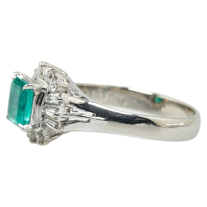 楽天市場】Pt850 プラチナ エメラルド1.00ct ダイヤ0.41ct リング 指輪  