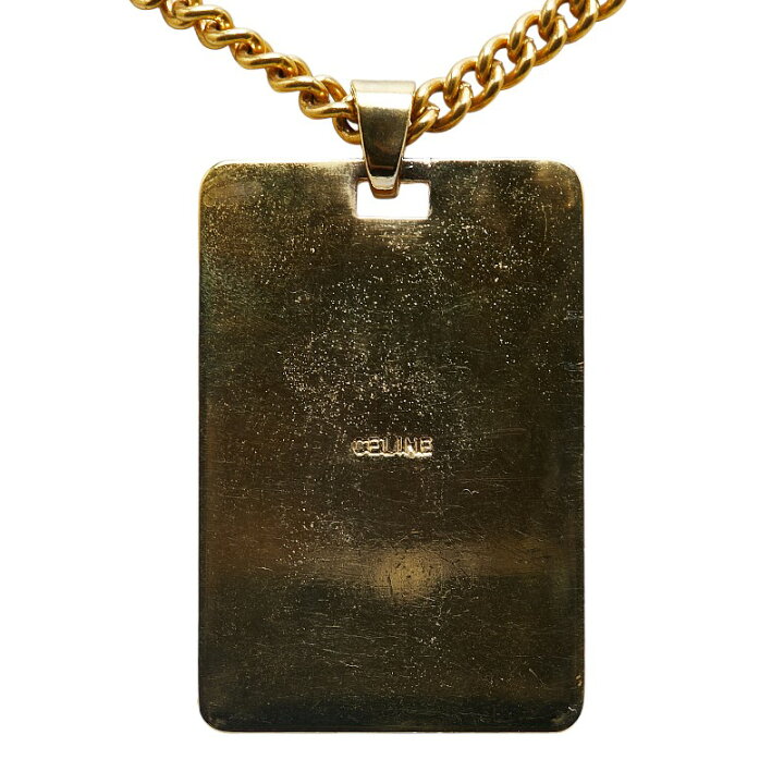 楽天市場】セリーヌ 馬車 プレート ネックレス ゴールド メッキ  