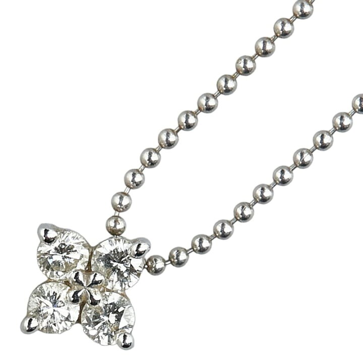 楽天市場】タサキ フラワー モチーフ ネックレス K14WG ホワイト  