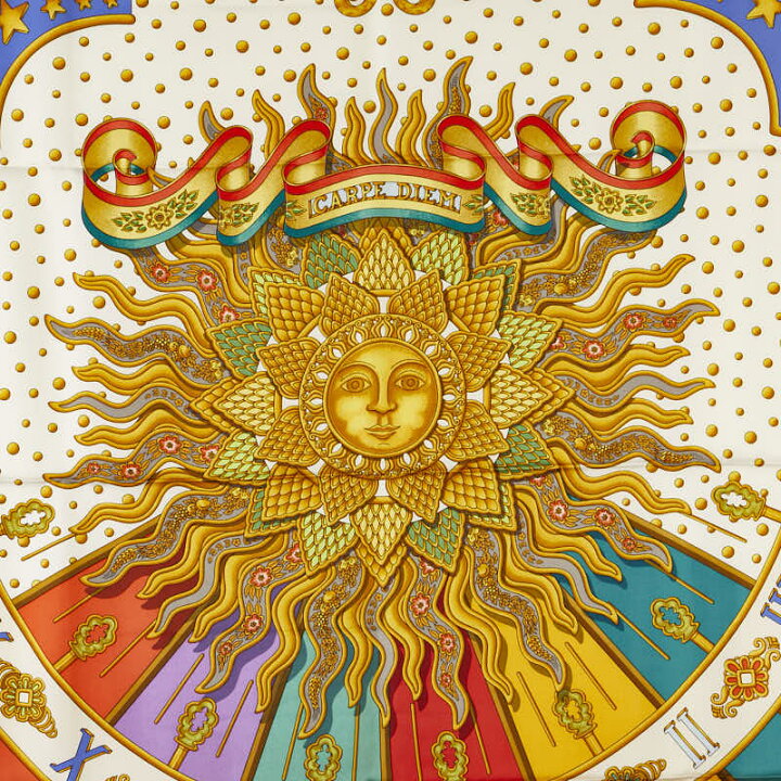 楽天市場】エルメス カレ90 CARPE DIEM 今日一日を楽しむ 太陽 月 星 