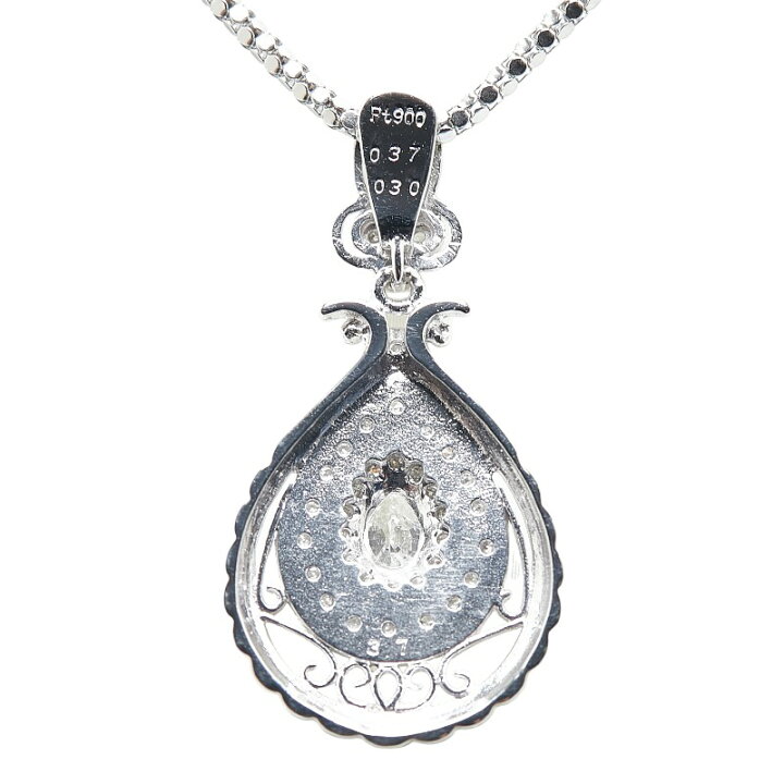 ノーブランド】PT850 0.30ct ダイヤモンドネックレス 