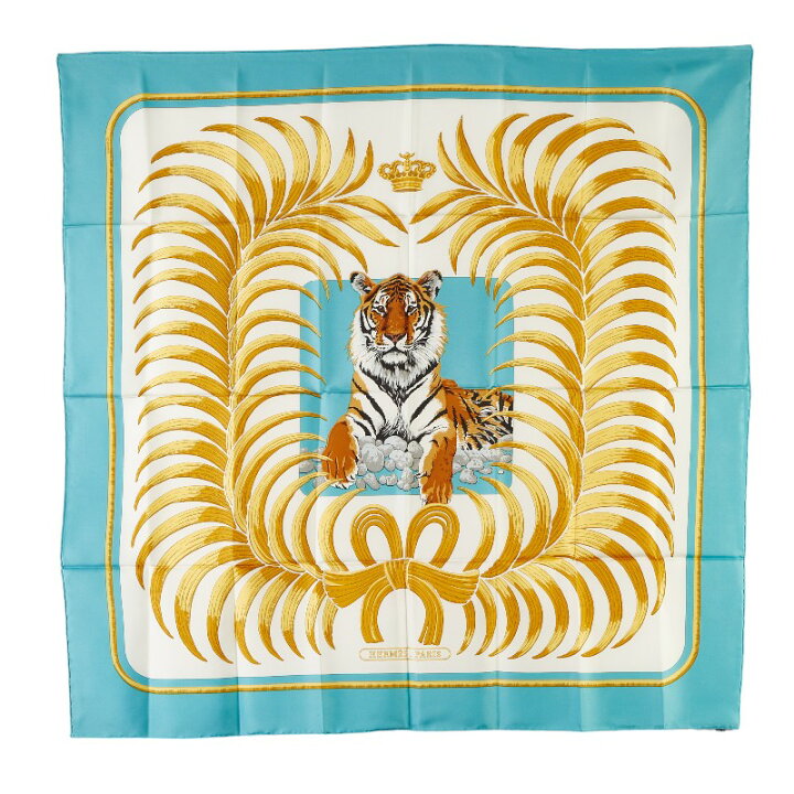 エルメス HERMES カレ 90 TIGRE ROYAL 王者の虎 スカーフ シルク 