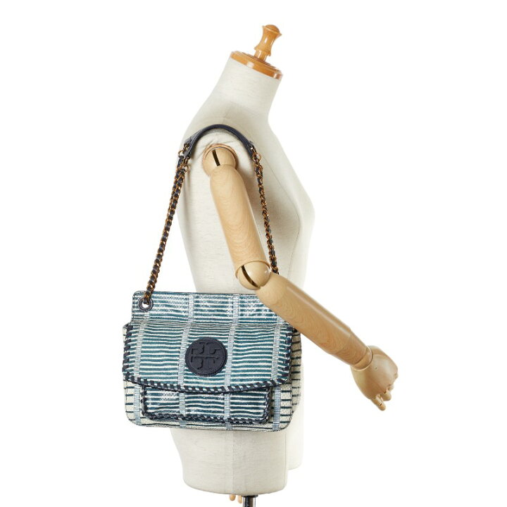 楽天市場】トリーバーチ パイソン型押し ボーダー チェーン ショルダー  