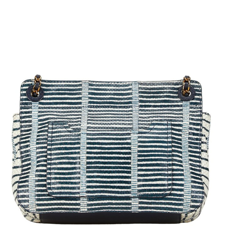 楽天市場】トリーバーチ パイソン型押し ボーダー チェーン ショルダー  