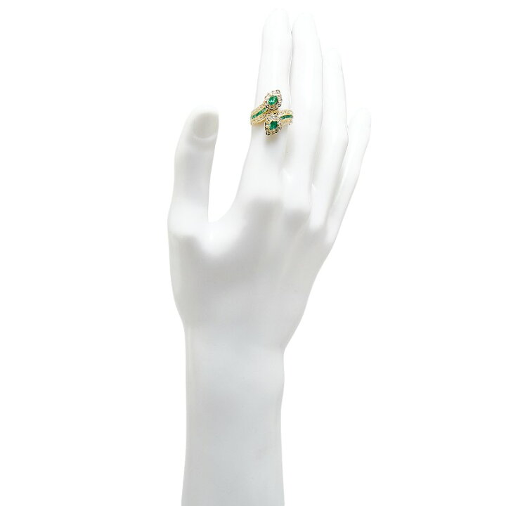 楽天市場】K18YG イエローゴールド エメラルド1.24ct ダイヤ0.46ct 雫  