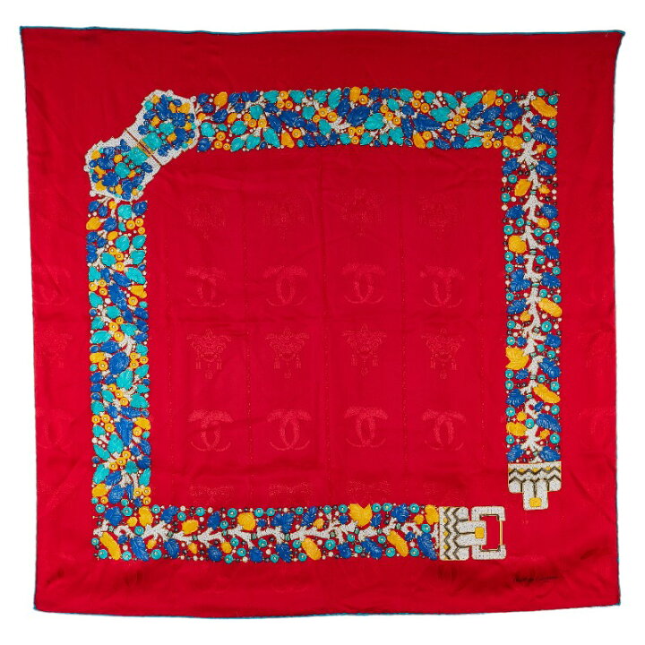 楽天市場】カルティエ マスト ドゥ カルティエ スカーフ レッド ブルー  