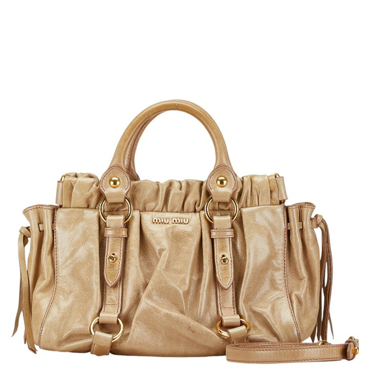 楽天市場】ミュウミュウ ハンドバッグ ショルダーバッグ 2WAY ベージュ  