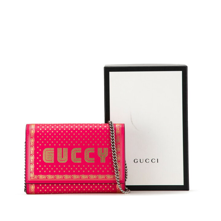 楽天市場】グッチ GUCCY セガロゴ チェーン ウォレット ショルダー  