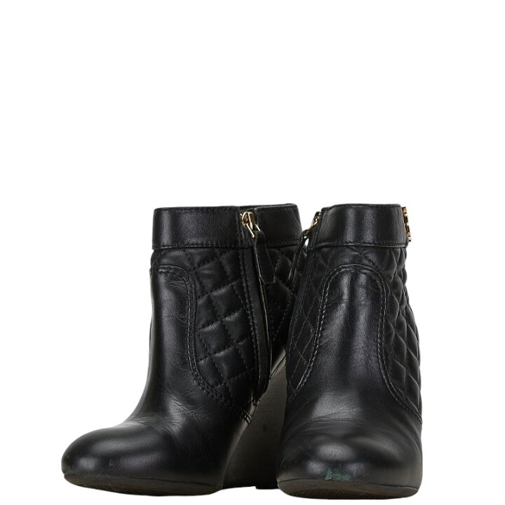 TORY BURCH(トリーバーチ) ショートブーツ 7M レディース - 黒 レザー  