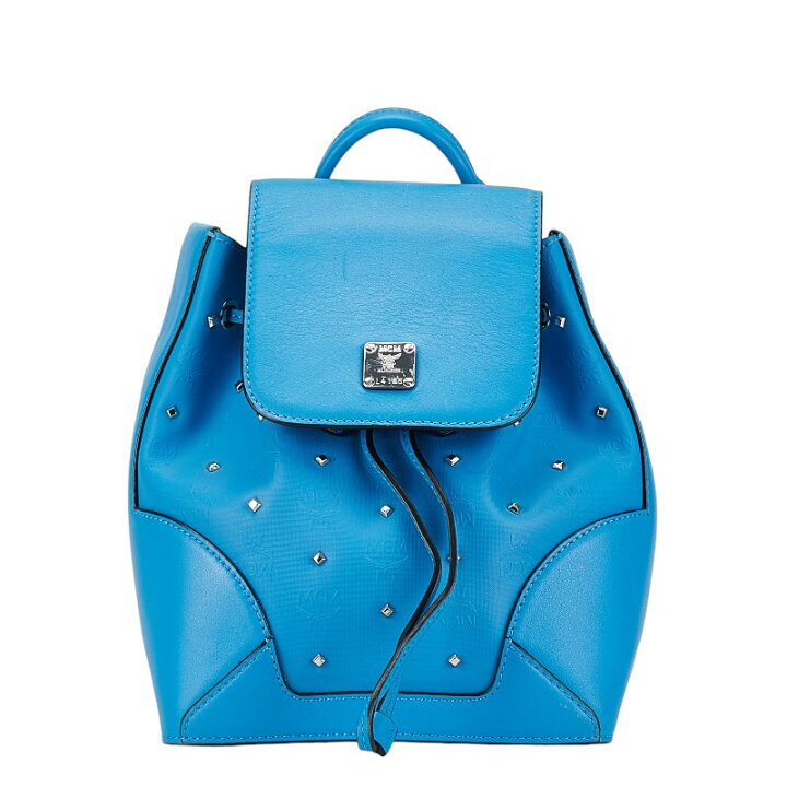 エム シー エム スタッズ リュック バックパック レッド レザー  