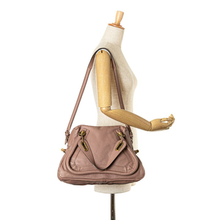 Chloe クロエ パラティ ハンドバッグ 斜め掛け 肩掛け ベージュピンク 