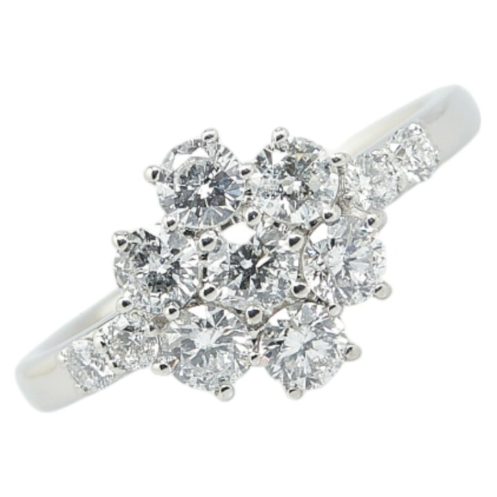 楽天市場】Pt900 プラチナ ダイヤ1.00ct 花 フラワー モチーフ リング 