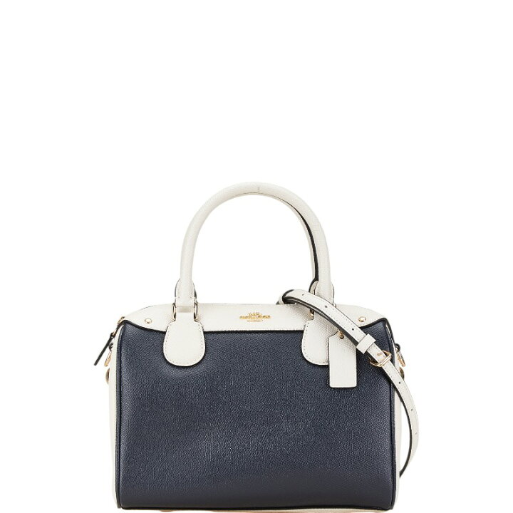 COACH ハンドバッグ ホワイト/ネイビー
