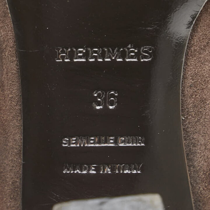 楽天市場】エルメス パンプス サイズ：36 ブラウン シルバー  