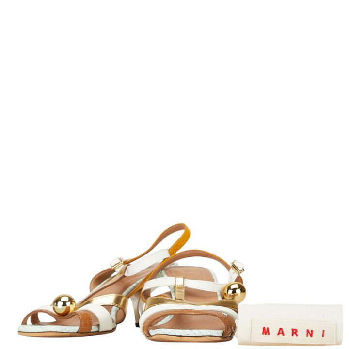 楽天市場】マルニ ストラップ サンダル サイズ：36 ブラウン ライト  