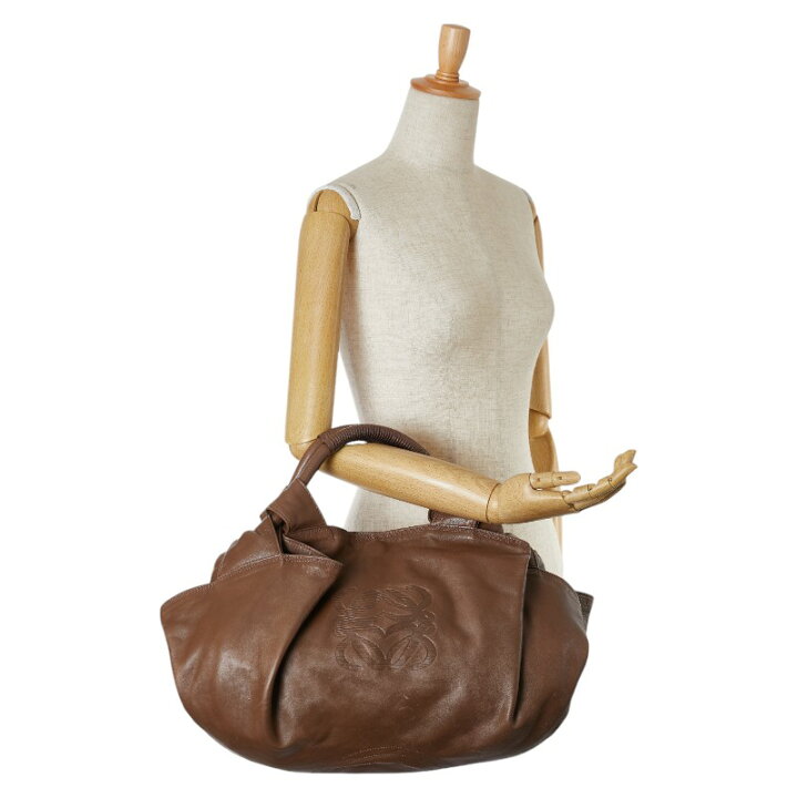 楽天市場】ロエベ アナグラム ナッパアイレ ハンドバッグ ブラウン  