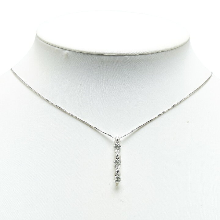 楽天市場】K18WG ホワイトゴールド ダイヤ1.00ct ペンダントネックレス  