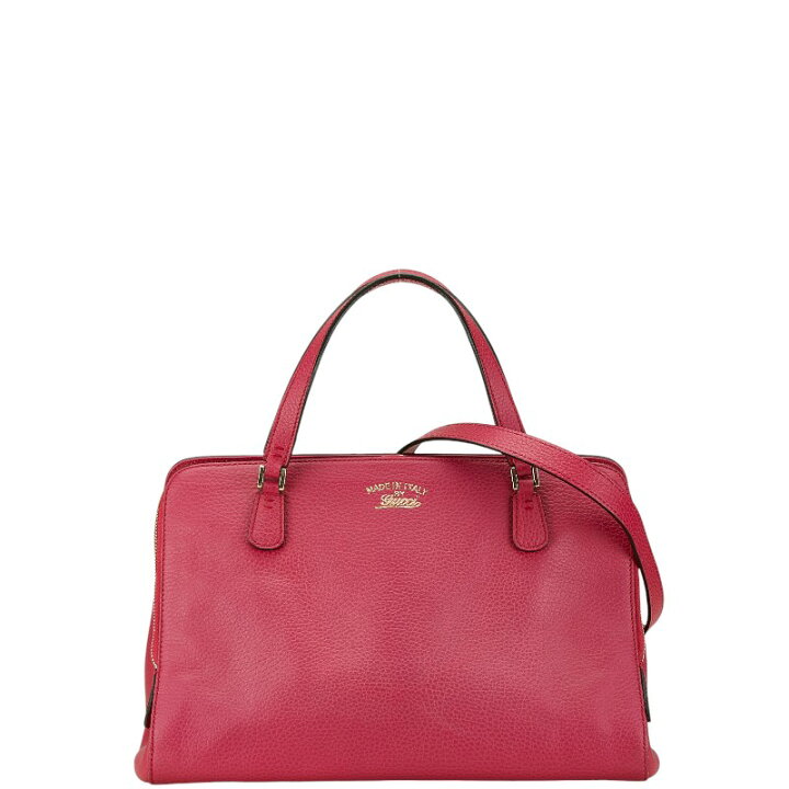 GUCCI スウィング 2WAYハンドバッグ 368827 レザー ピンクパープル 
