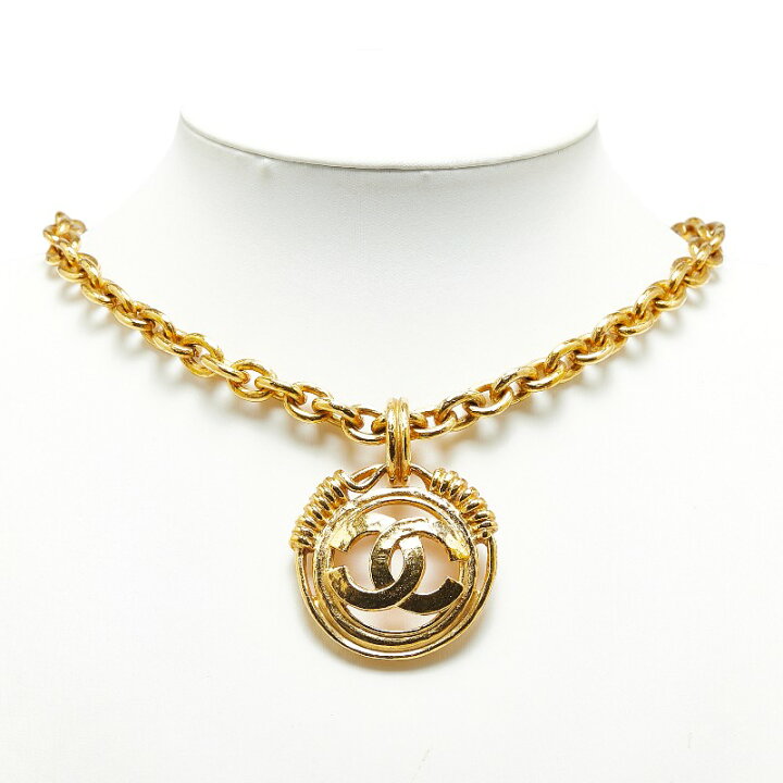 楽天市場】シャネル ヴィンテージ ココマーク ネックレス ゴールド  