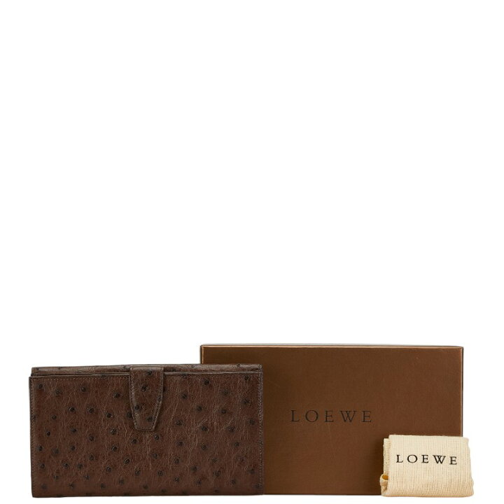 ロエベオーストリッチ長財布