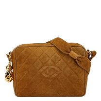 CHANEL ベージュ スエード ショルダーバッグ難あり