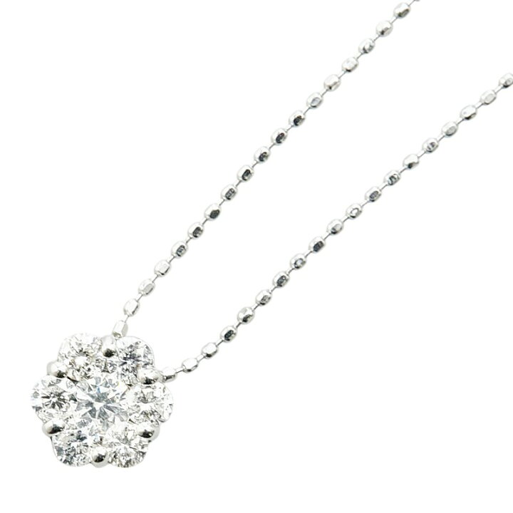 楽天市場】K18WG ホワイトゴールド ダイヤ0.50ct 花 フラワー モチーフ 
