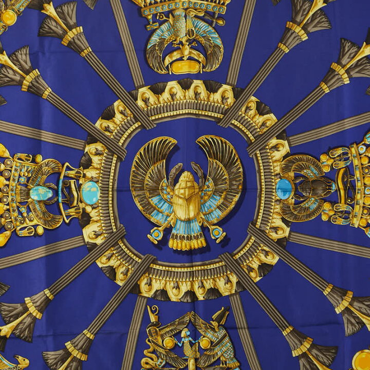 楽天市場】エルメス カレ90 Caty 古代エジプト スカラベ柄 スカーフ  