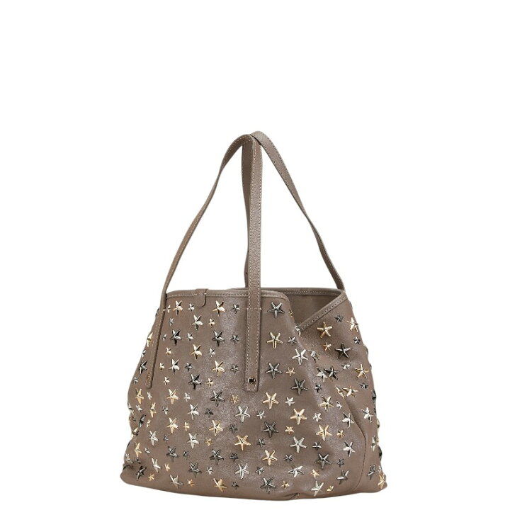 超美品☆JIMMY CHOOトートメタリックミックスSashaグレーS JIMMY CHOO 