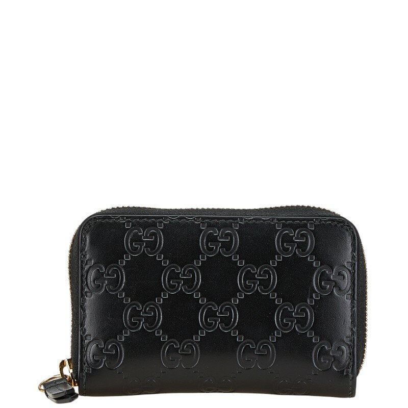グッチ グッチシマ コインケース 447939 493075 ブラック レザー レディース GUCCI 【中古】