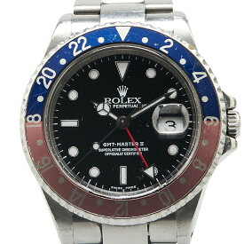 ロレックス ROLEX GMTマスター2 腕時計 16710 自動巻き 青 赤 P番 メンズ 【中古】