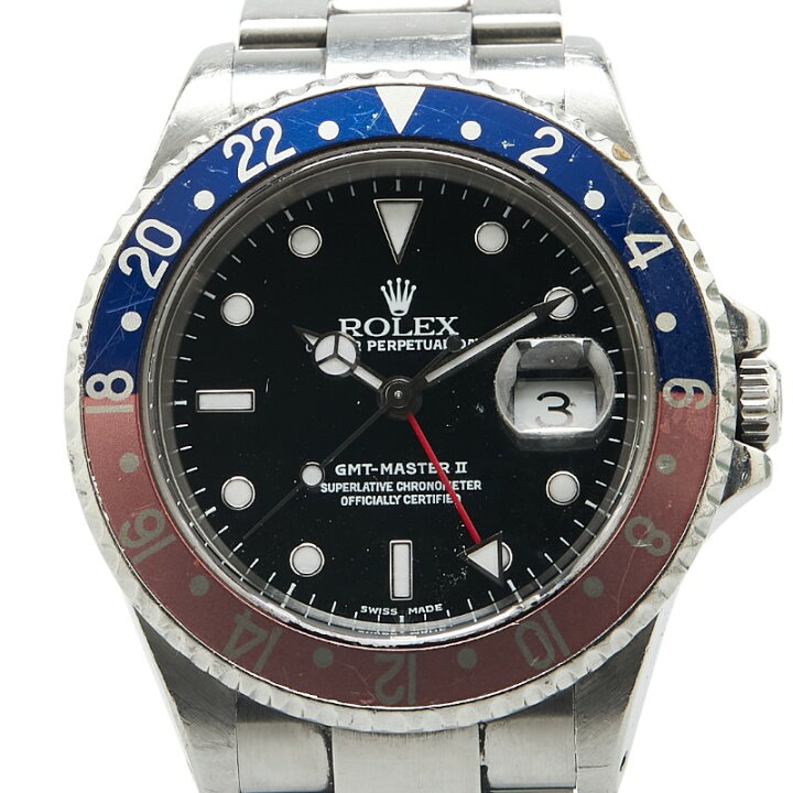 楽天市場】ロレックス ROLEX GMTマスター2 腕時計 16710 自動巻き 青 