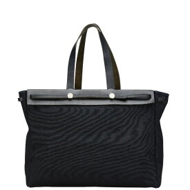 エルメス エールバッグ カバスGM ハンドバッグ トートバッグ ネイビー トワルオフィシエ レザー レディース HERMES 【中古】