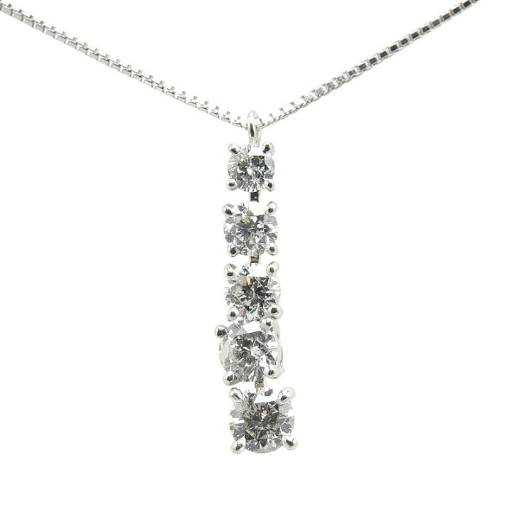 楽天市場】Pt900 プラチナ Pt850 プラチナ ダイヤ1.00ct 5連  