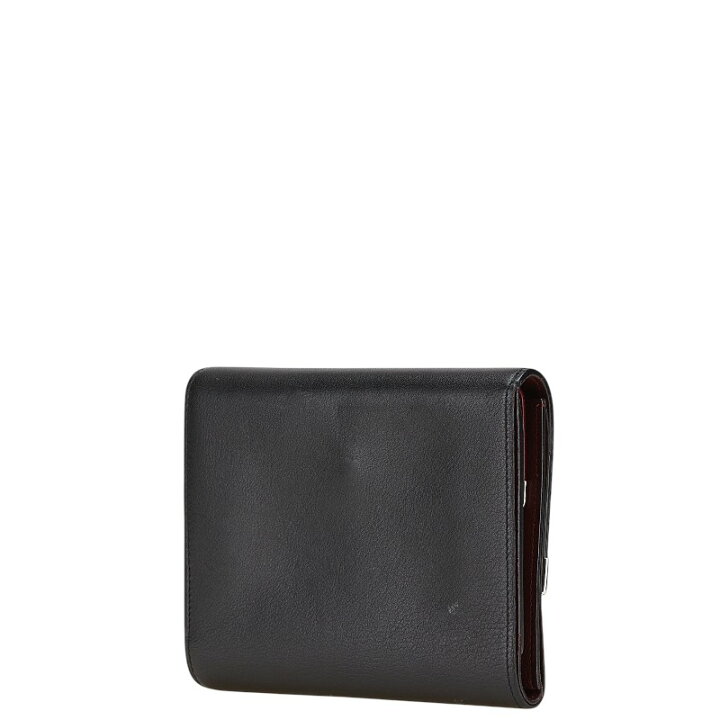 楽天市場】カルティエ 三つ折り財布 ブラック レザー メンズ CARTIER  