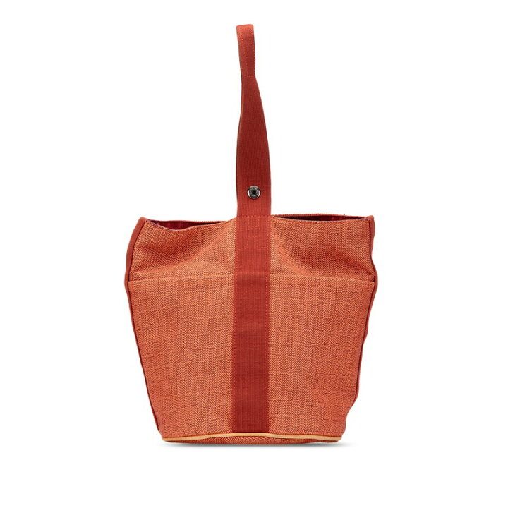 HERMES エルメス サクソーMM ハンドバッグ トワルアッシュ グレー  