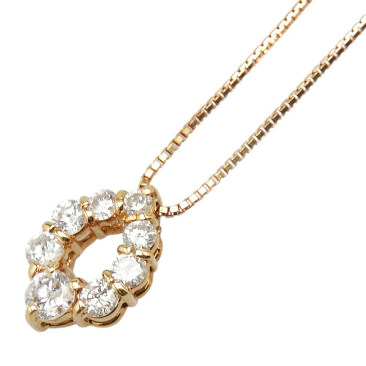 楽天市場】K18PG ピンクゴールド ダイヤ0.50ct ペンダントネックレス  