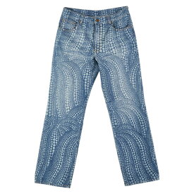 ルイ ヴィトン × 草間弥生 23SS オールオーバー パンプキンデニム パンツ Size:34 RM232H YN3 HOD30W ブルー コットン メンズ LOUIS VUITTON 【中古】