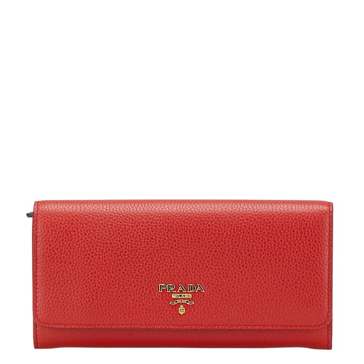 楽天市場】プラダ 長財布 1MH132 レッド レザー レディース PRADA 