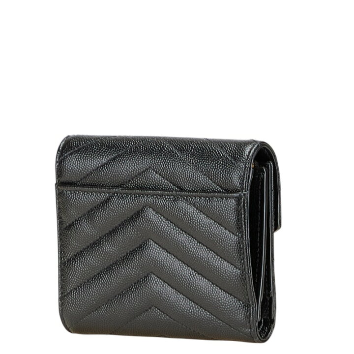 楽天市場】サンローラン YSL Vステッチ 三つ折り財布 403943 ブラック  
