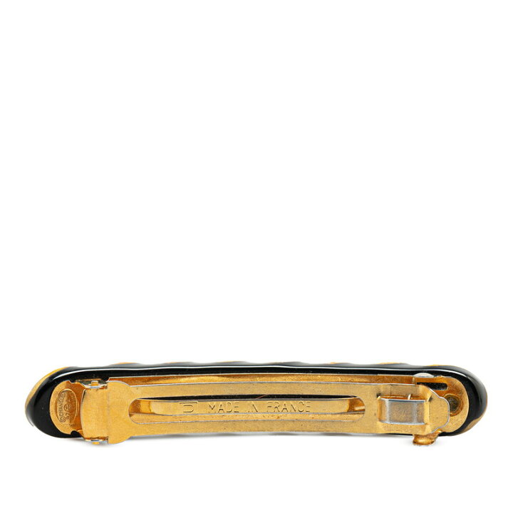 楽天市場】シャネル ココマーク バレッタ ゴールド ブラック メッキ  