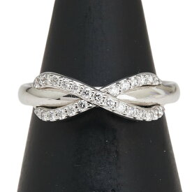 ティファニー K18WG ホワイトゴールド ダイヤモンド インフィニティ リング 指輪 レディース TIFFANY&Co. 7号 【中古】