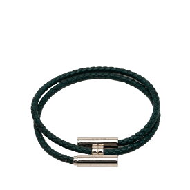 エルメス トゥルニ トレッセ ブレスレット グリーン系 レザー レディース HERMES 【中古】