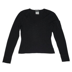 シャネル Vネック ニット サイズ38 ブラック カシミヤ レディース CHANEL 【中古】