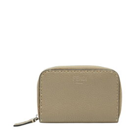 フェンディ セレリア コインケース 小銭入れ 8M0313 グレージュ レザー レディース FENDI 【中古】
