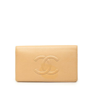 シャネル(CHANEL) キャビアスキン(Caviarskin) 中古 レディース長財布 