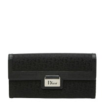 Dior ディオール ストリートシック トロッター ダブルホック 長財布 黒 