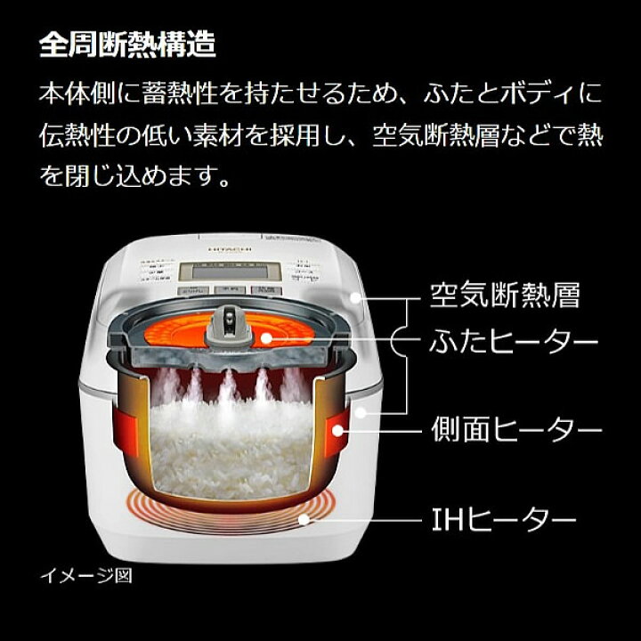 楽天市場】【在庫あり】炊飯器 日立 HITACHI 圧力スチームIHジャー 