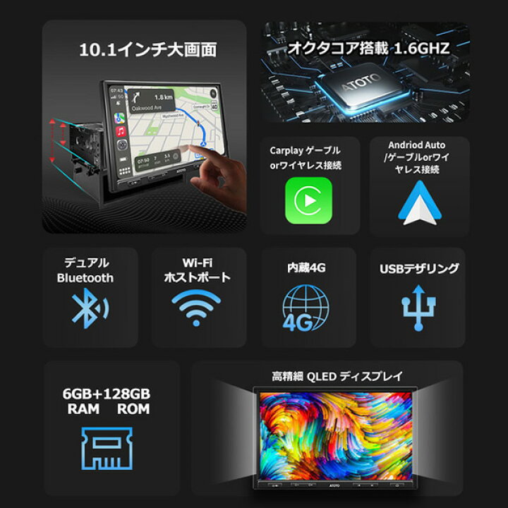 楽天市場】カーオーディオ ATOTO カーナビ 10インチオ S8G1109UP 
