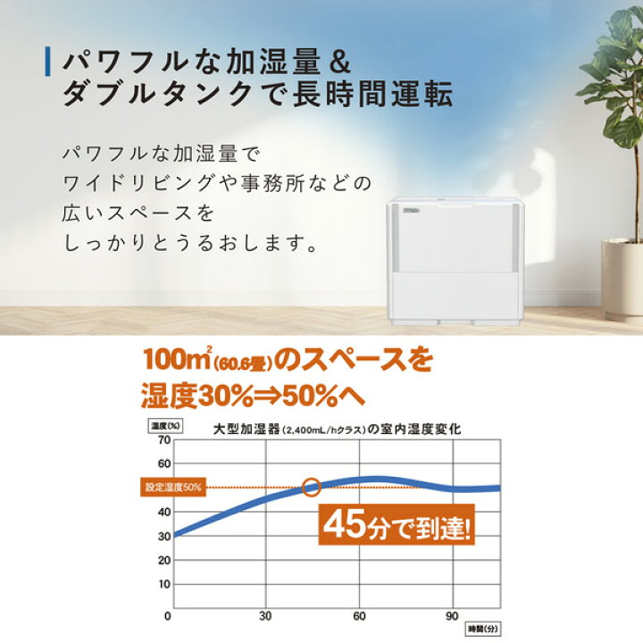 楽天市場】[予約]ハイブリッド式加湿器 ダイニチ DAINICHI ホワイト HD 