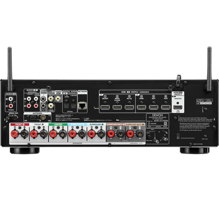 楽天市場】【在庫あり】AVサラウンドレシーバー DENON 7.2ch ブラック 